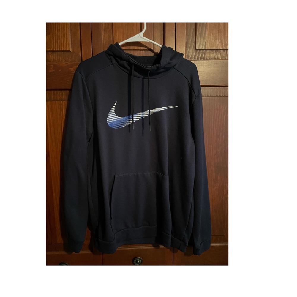 Mens nike navy blue large hoodie